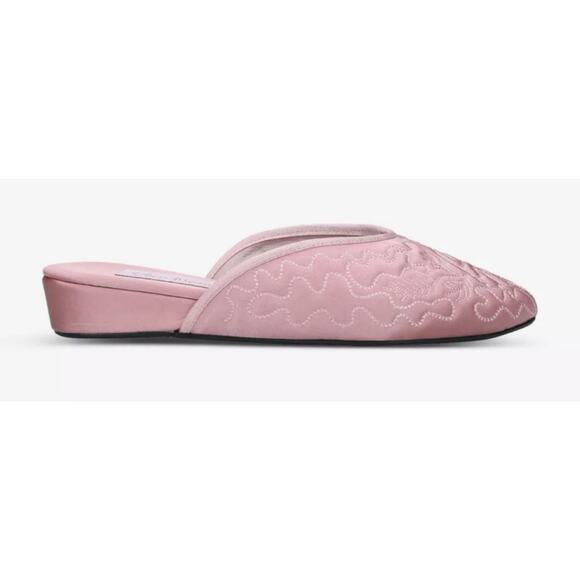 OLIVIA MORRIS AT HOME Poppy open-back satin slippers - Picture 1 of 13